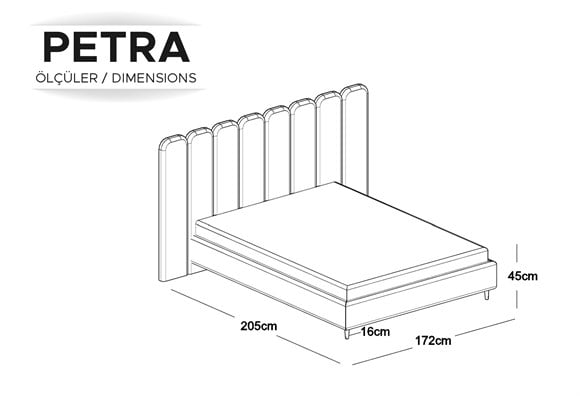 Petra 160lık Döşemeli Karyola