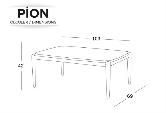 Pion Orta Sehpa (Ceviz)