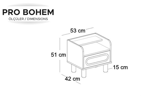Pro Bohem Komodin (Genç Odası)