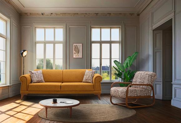 Retro Koltuk Takımı (Hardal)