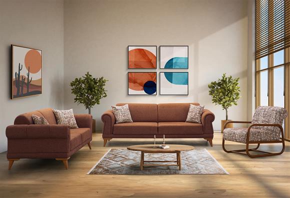 Retro Koltuk Takımı (Kiremit)