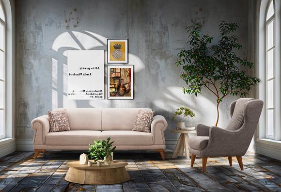 Retro Koltuk Takımı (Vizon)