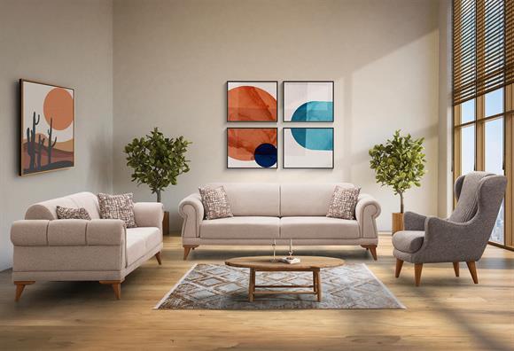 Retro Koltuk Takımı (Vizon)