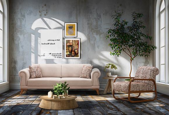 Retro Koltuk Takımı (Vizon)