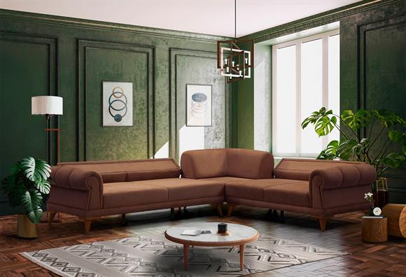 Retro Köşe Takımı (Kiremit)