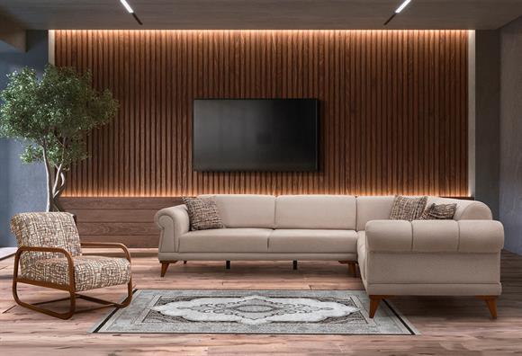 Retro Köşe Takımı (Vizon)