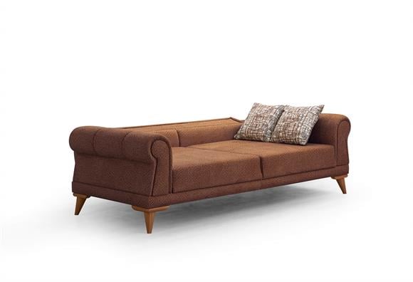 Retro Üçlü Koltuk (Kiremit)