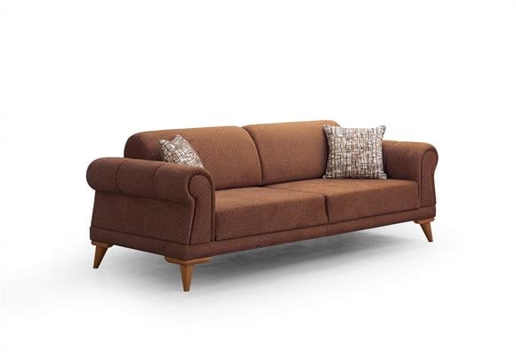 Retro Üçlü Koltuk (Kiremit)