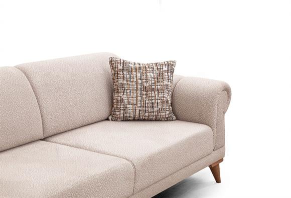 Retro Üçlü Koltuk (Vizon)