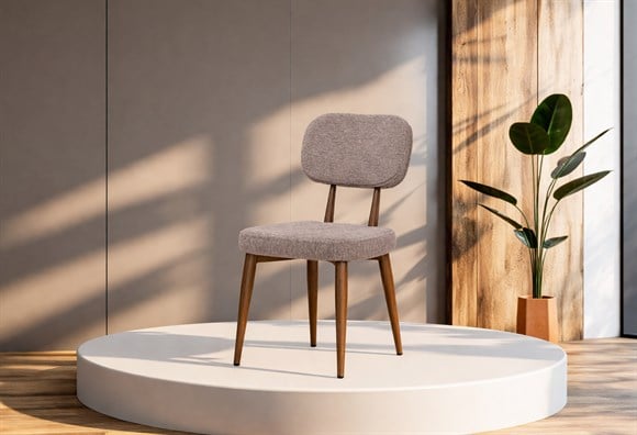 Riva Sandalye - (Ceviz Ayak / Vizon)