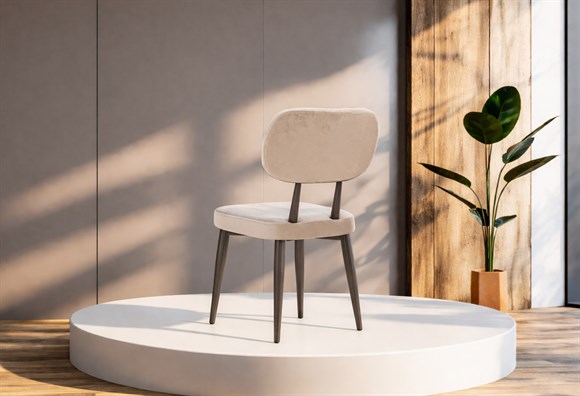 Riva Sandalye - (Bronz Ayak / Bej)