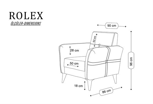 Rolex Berjer Tekli - (Gri)