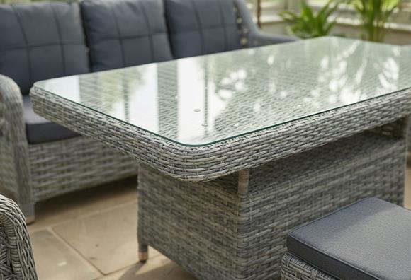 Roma Rattan Örme Balkon Bahçe Takımı (Gri)