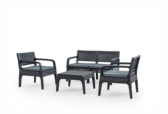 Şanghay Rattan Bahçe Balkon Takımı (Antrasit)