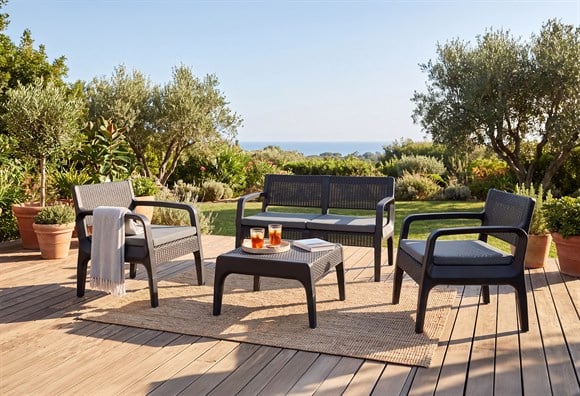 Şanghay Rattan Bahçe Balkon Takımı (Antrasit)