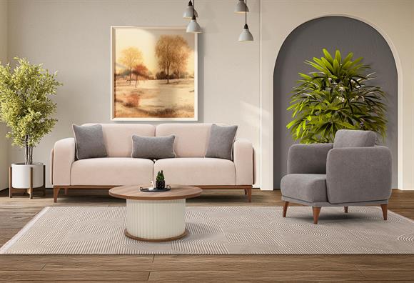 Santa Koltuk Takımı (Vizon Koyu Gri)