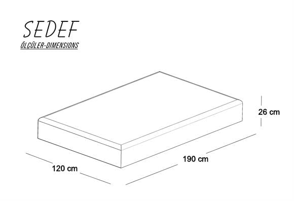 Sedef 120X190 Yatak