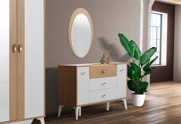 Sedef Aynalı Makyaj Masası