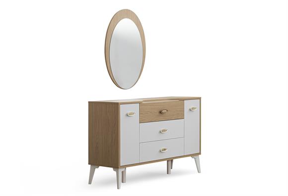 Sedef Aynalı Makyaj Masası