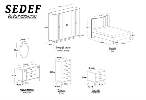 Sedef Yatak Odası Takımı