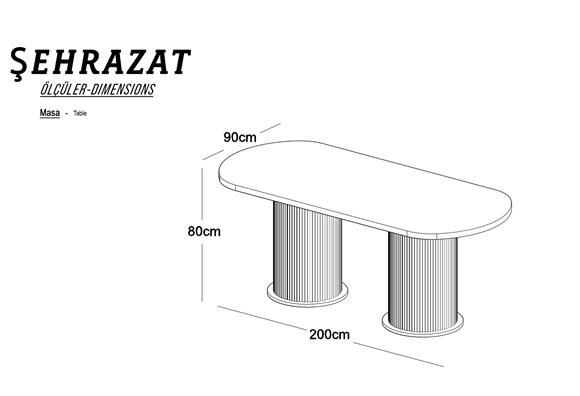 Şehrazat Elips Masa 