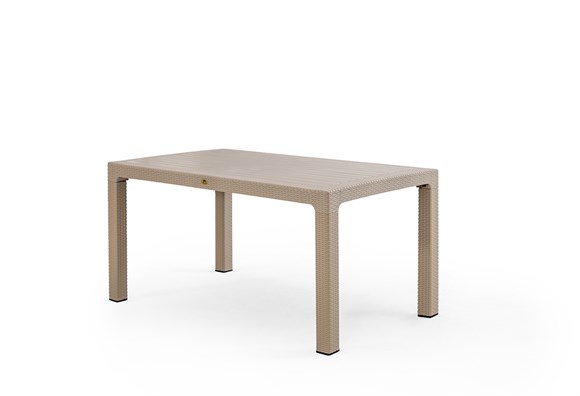 Sidney 90x150 Rattan Masa Camsız (Bej)