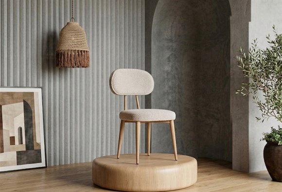 Siena Sandalye (Bej/Meşe Ayak)