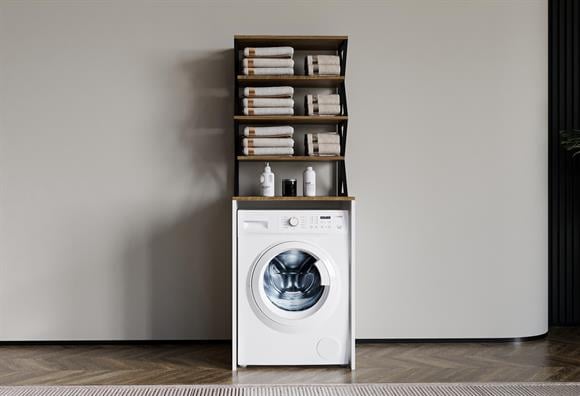 Still Raflı Çamaşır Makinesi Dolabı