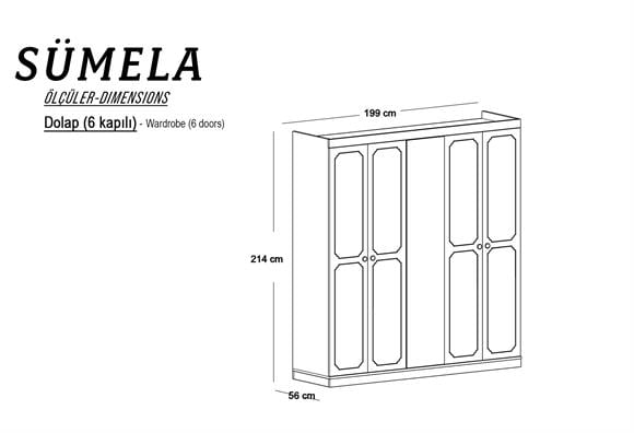 Sümela 5 Kapılı Dolap