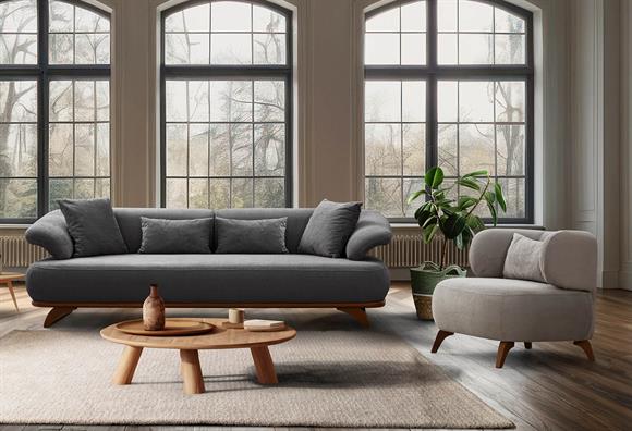 Trend Bohem Koltuk Takımı-Tütün-Bej