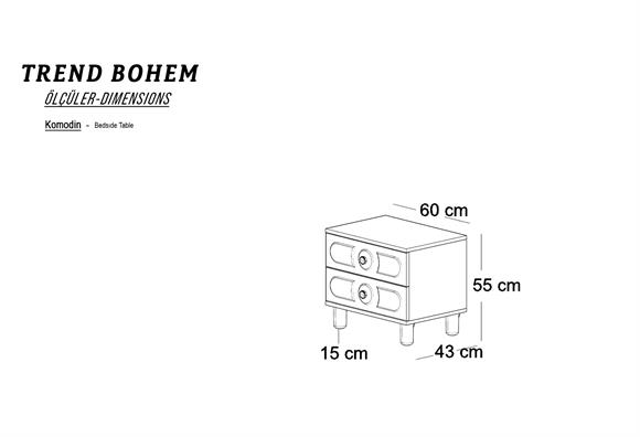 Trend Bohem Komodin (Genç Odası)