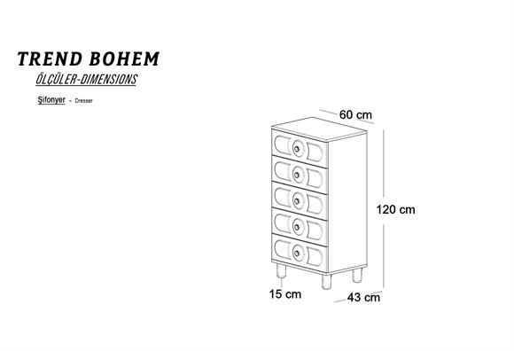 Trend Bohem Şifonyer (Genç Odası)