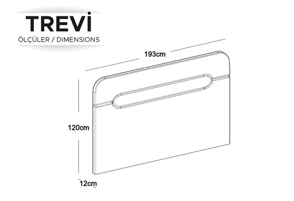 Trevi 160lık Döşemeli Başlık