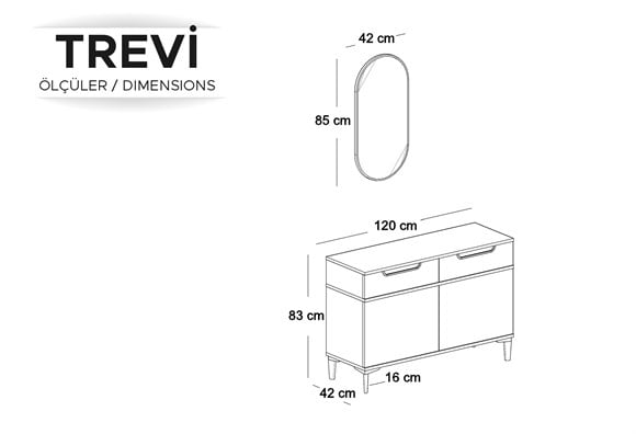 Trevi Makyaj Masası Takımı