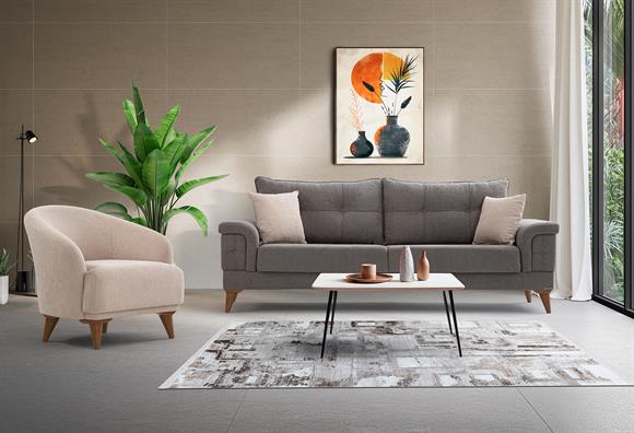 Ventum Koltuk Takımı (Gri-Vizon)