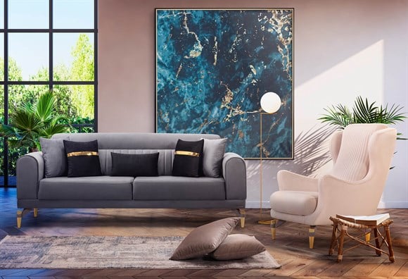 Versace Koltuk Takımı (Antrasit)