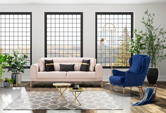 Versace Koltuk Takımı (Vizon)