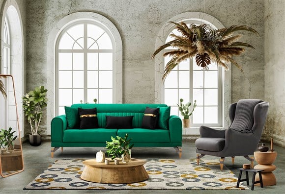 Versace Koltuk Takımı (Zümrüt Yeşili)