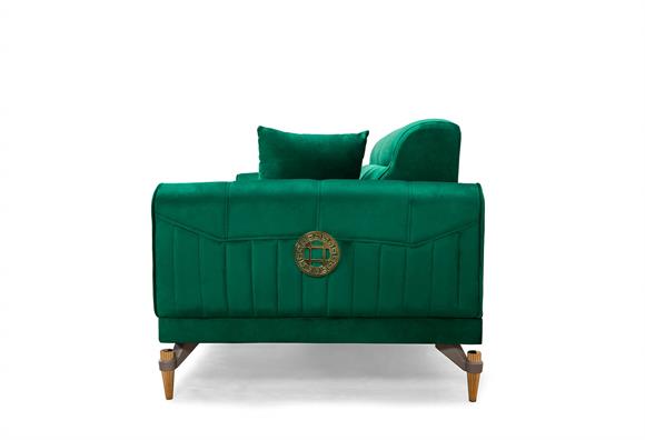 Versace Üçlü Koltuk (Zümrüt Yeşil)