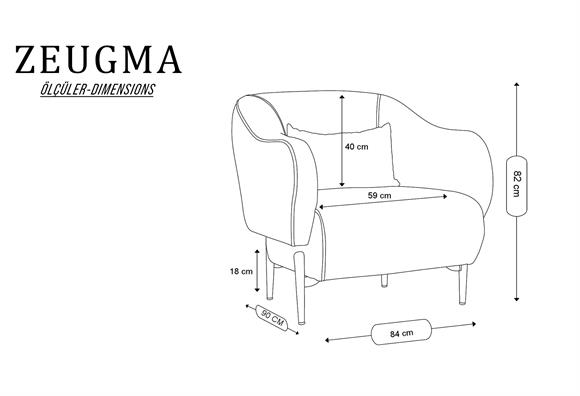Zeugma Berjer  - Bej/Ceviz Ayak