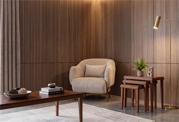 Zeugma Koltuk Takımı-Antrasit/Ceviz Ayak