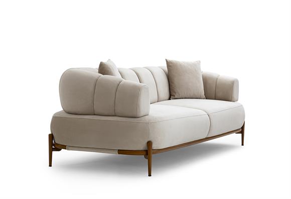 Zeugma Üçlü - Bej/Ceviz Ayak