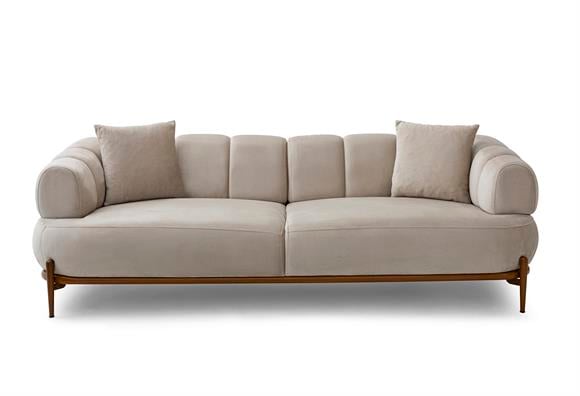 Zeugma Üçlü - Bej/Ceviz Ayak