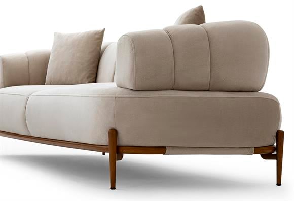 Zeugma Üçlü - Bej/Ceviz Ayak