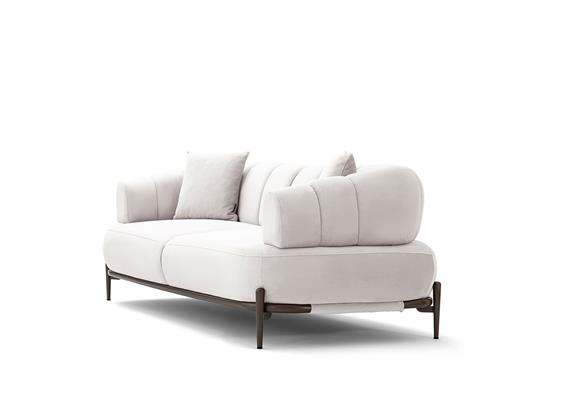 Zeugma Üçlü - Krem / Gri Metal Ayak