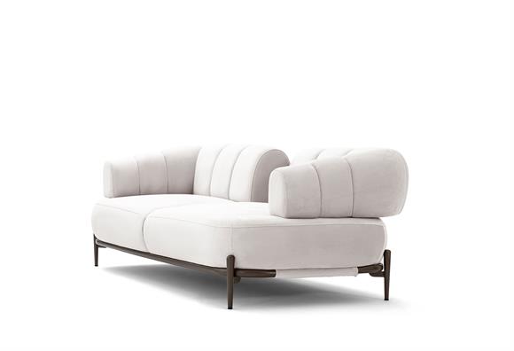 Zeugma Üçlü - Krem / Gri Metal Ayak