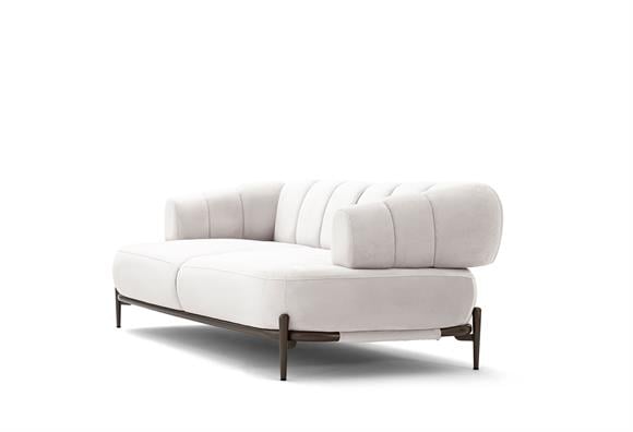 Zeugma Üçlü - Krem / Gri Metal Ayak