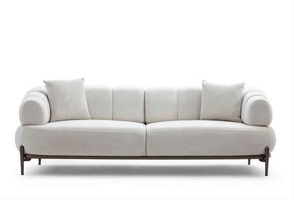 Zeugma Üçlü - Krem / Gri Metal Ayak