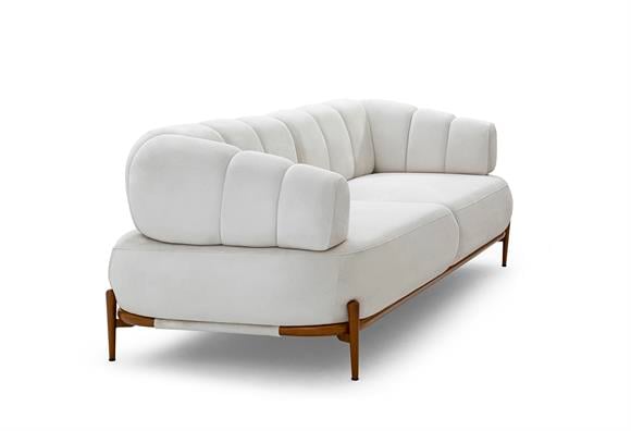 Zeugma Üçlü - Krem/Ceviz Ayak