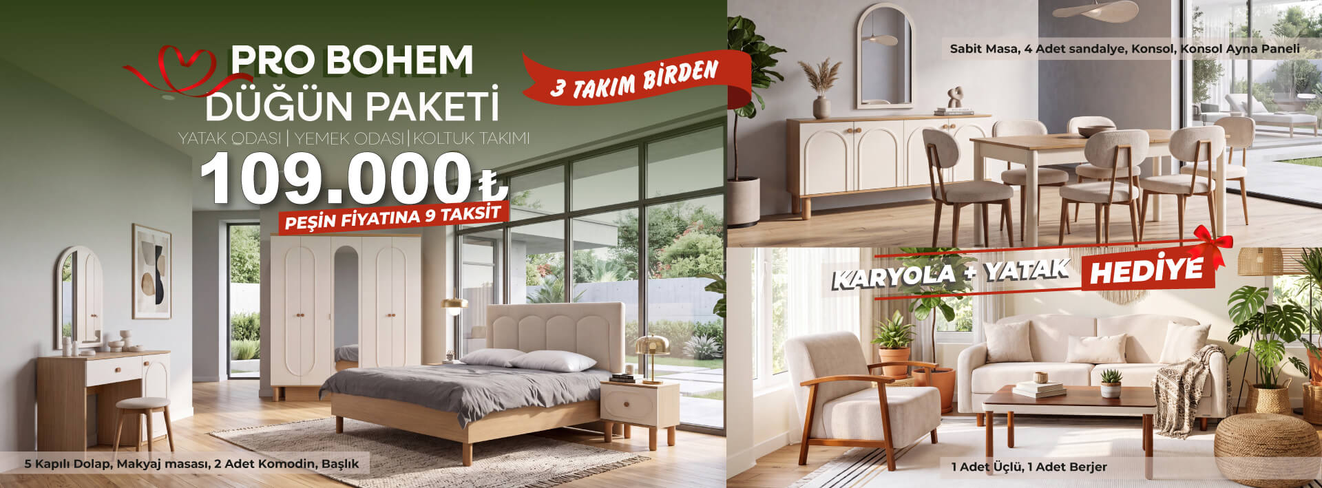 pro bohem düğün paketi
